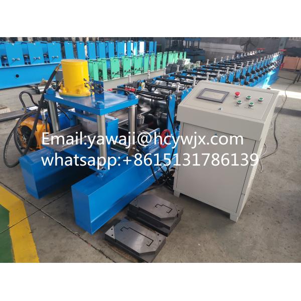 15m/min Door Frame Roll Forming Machine Hydraulic With Motor Pump And PLC