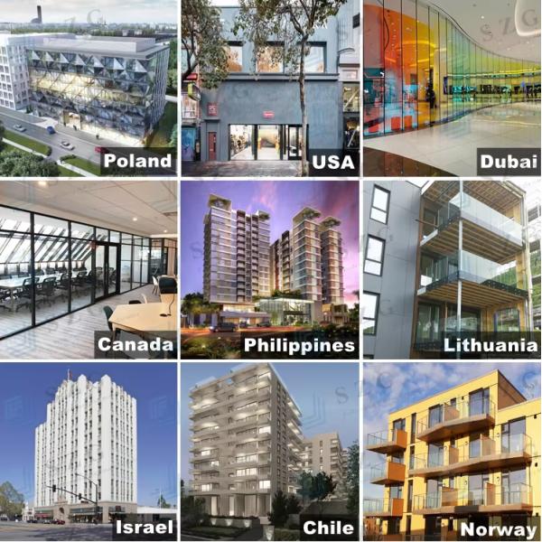 Customized Aluminum Glass Swing Door with Tempered Clear Glass Double Tempered Glass and 10-year Warranty