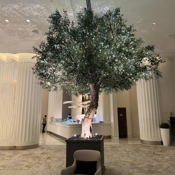 Factory Price Large Artificial Olive Tree, a Large Ornamental Fiberglass Tree for Indoor Restaurants and Shopping Malls