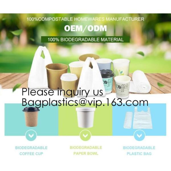 Wholesale Factory Compostable Biodegradable Plastic T-Shirt Bags,Biodegradable Compostable T Shirt Garbage Bags On Roll