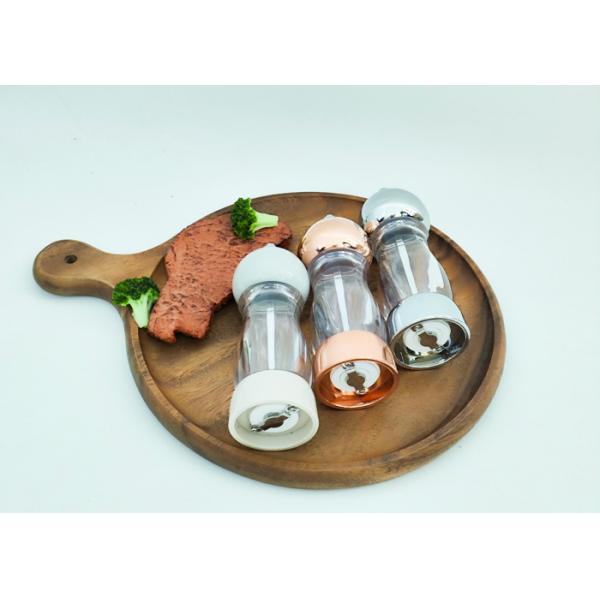 Clear Acrylic Pepper Grinder Mill Salt Pepper Mill with Adjustable Coarseness Manual Refillable Salt Spice Grinder