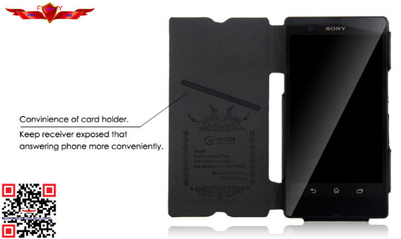 New Arrival 100% Qualify Colorful PU Flip Leather Cover Case For Sony Xperia Z L36H