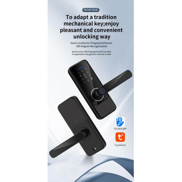 Aluminum Alloy Digital Door Lock Tuya Ttlock Wifi Keys Cerraduras Inteligentes