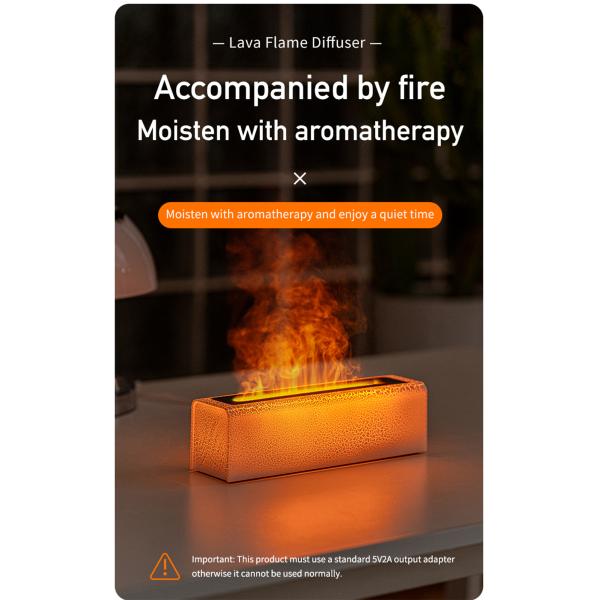 Lava Rainbow Flame Aroma Diffuser USB Powered Home Atmosphere Light