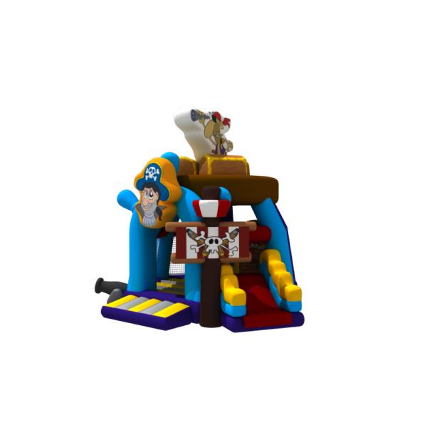 Commercial Inflatable Combos Pirate Theme Blow Up Bouncy House With Slide Jumping Castle For Rental