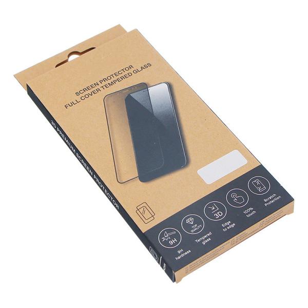 Coated Paper Electronics Packaging Box Transparent Phone Tempered Glass Packaging Box
