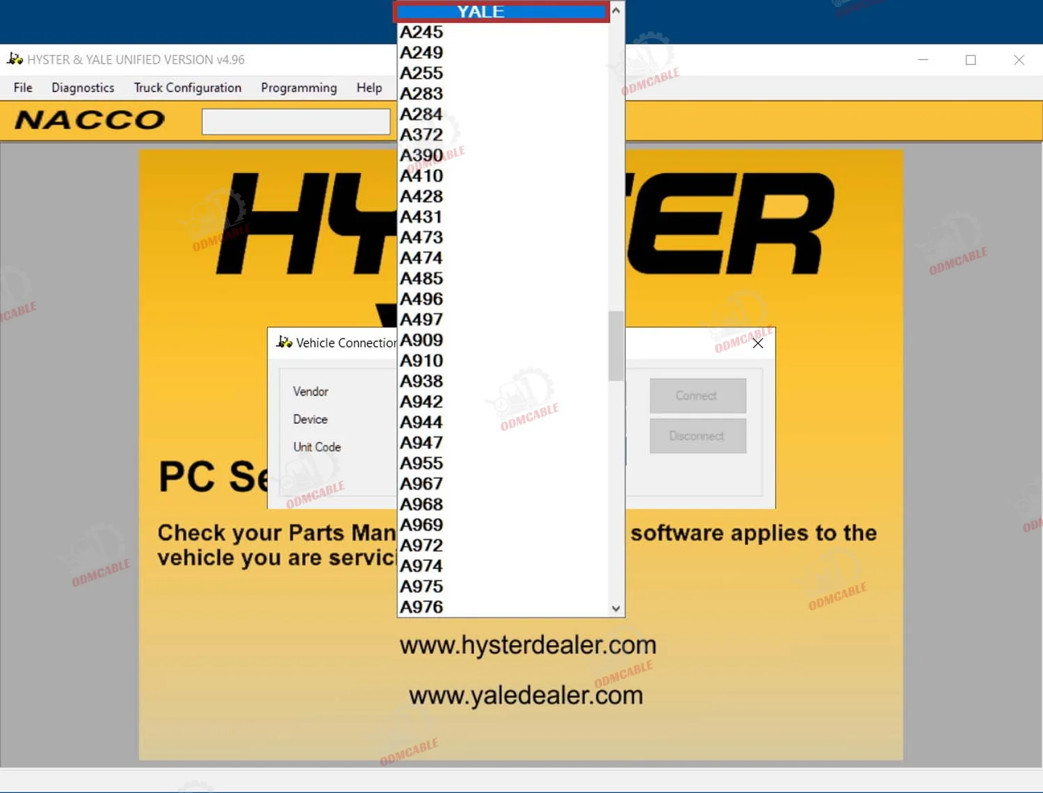 2025 V5.3 For Hyster Yale Forklift Diagnostic Tool Ifak Can Usb Interface with Hyster Yale PC Servicel Tool + CFC2 Laptop