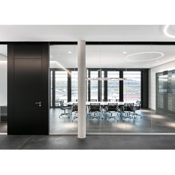 Commercial Office Glass Partitions Modern Transparent Partition With Single Tempered Glass