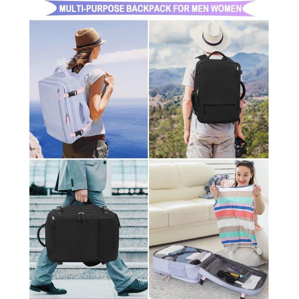 Travel Backpack Flight Airline Approved, Personal Item Bag For Women, Laptop Backpack, Waterproof Sports Casua