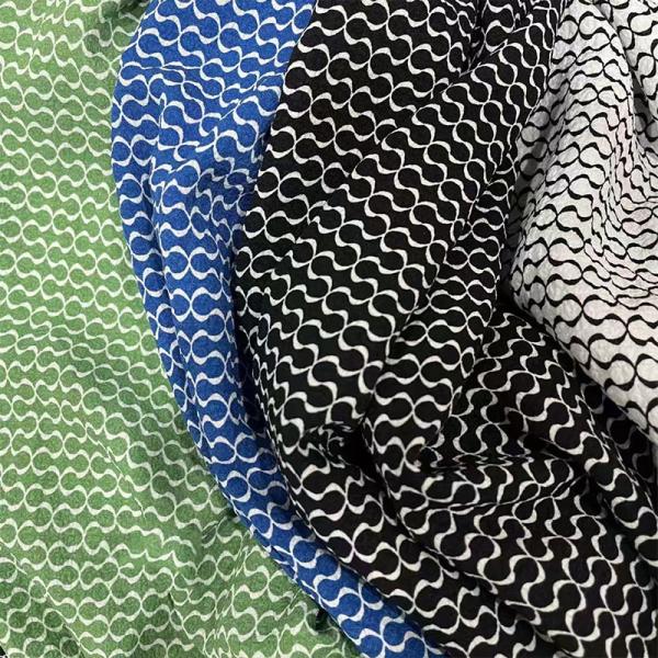 Sustainable 145cm Tie Dye Polyester Fabric Digital Printing Polyester Fabric