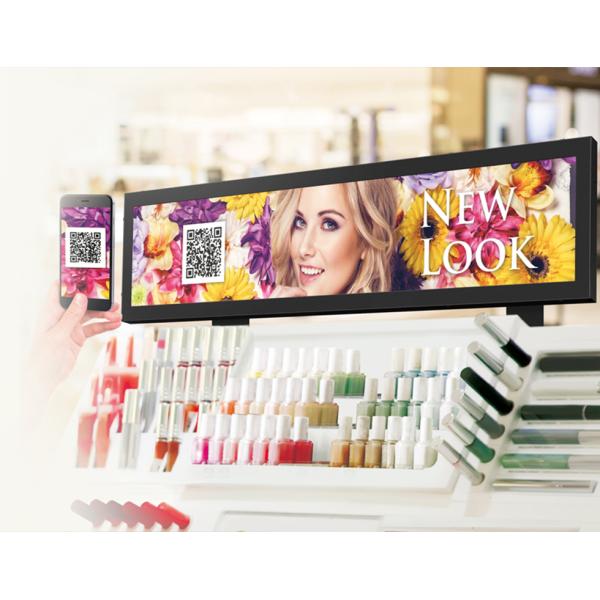 Ultra Wide Stretched Android Touch Monitor Long Bar LCD POE Advertising Display 21''
