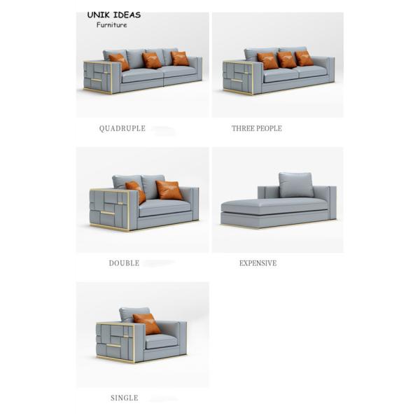 Modular Couch For Small Spaces 6 Seater Genuine Leather Sectional Sofa 3 Piece