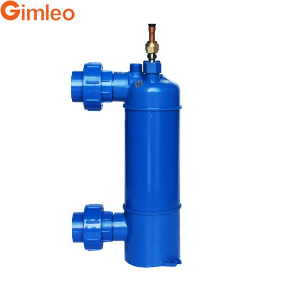 Industrial Grade Chiller Heat Exchanger Gimleo With Screwed Titanium Tube And PVC Shell MHTA-5