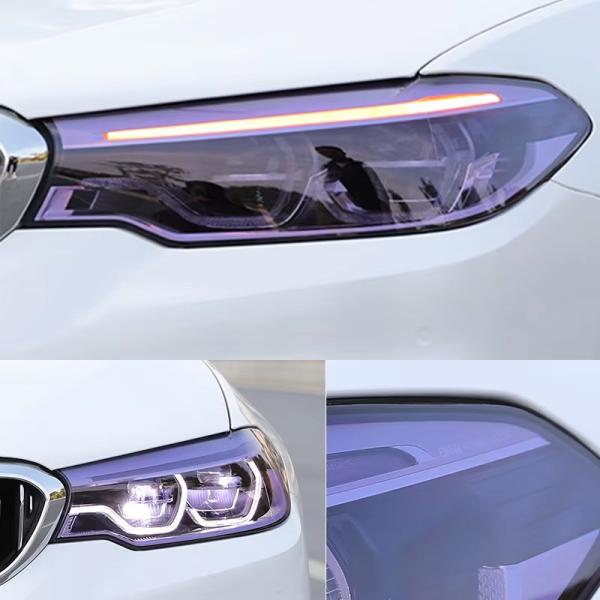 6.5mil TPU Black Headlight PPF For Car Lamps Protection 30cm X 15m