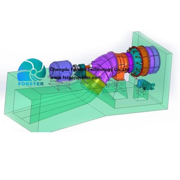 High Efficiency Low Loss Tubular Turbine Generator 3 Phase Easy Installation