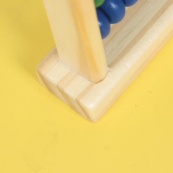 3D Geometric 15cm Wooden Bead Counting Abacus Child Toy Numbers Counting
