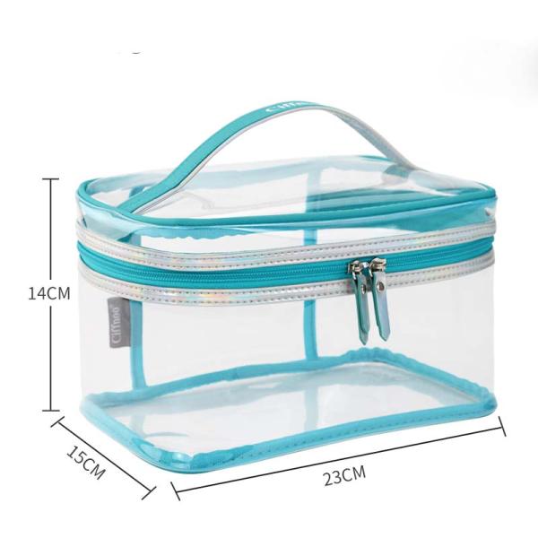 Large Capacity Clear PVC Cosmetic Bag One Compartment