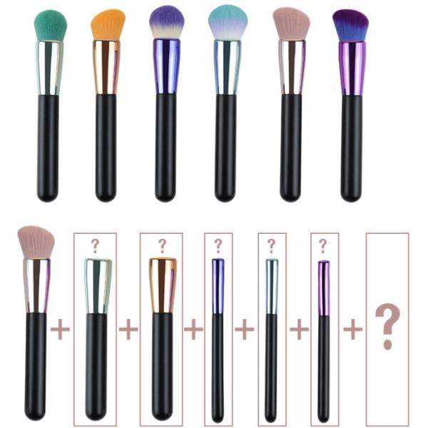 Cruelty Free Facial Makeup Brush Aluminum Ferrule Single Foundation Brush Blusher