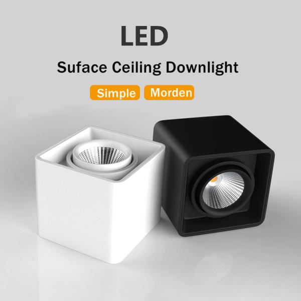 25w 30w Square LED Spotlight Indoor Work Light Trimless COB Surface Mounted