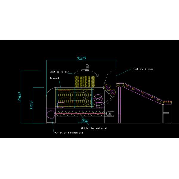 Sack Discharging Dump Station Automatic Bag Opener