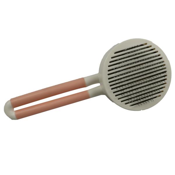 Cat Shedding Brush Automatic Pet Comb Brush Metal One Click Self Cleaning 117g