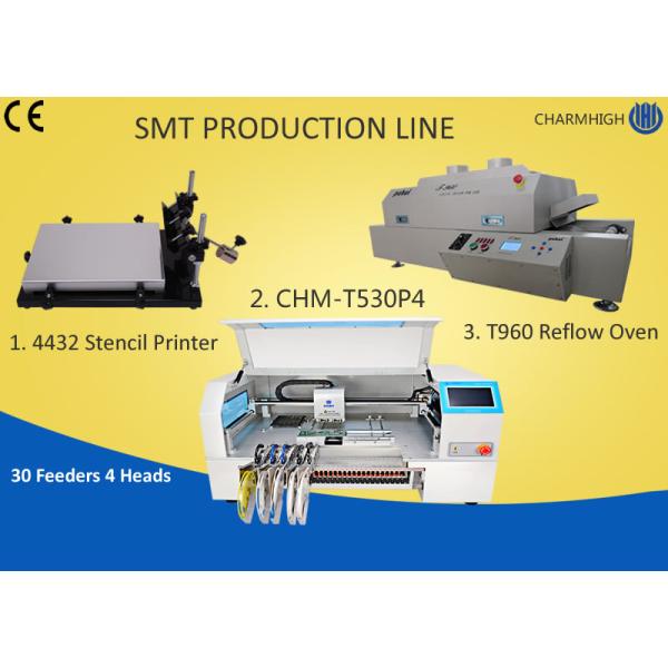 Manual SMT Production Line Solder Paste Stencil Printer , PCB Assembly Line Batch production