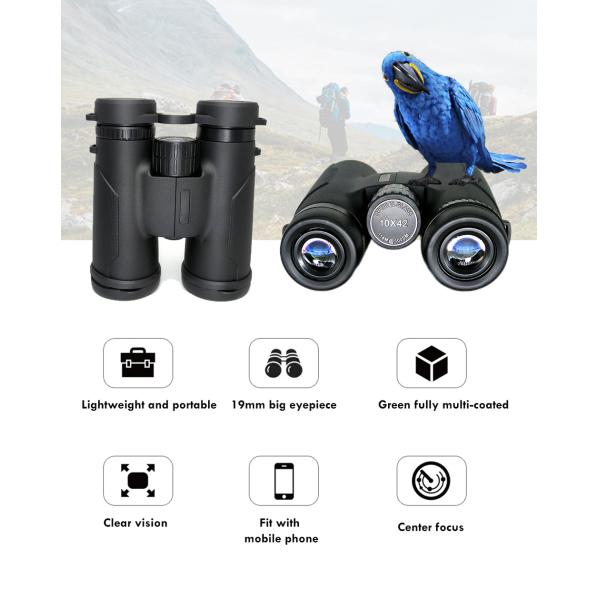 Long Range Waterproof Bird Watching Binoculars 10x42 For Traveling Camping