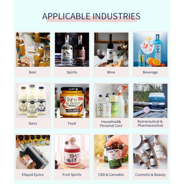 Embossed Wine Beer Custom Label Stickers Black Texture Sliver Foil Paper