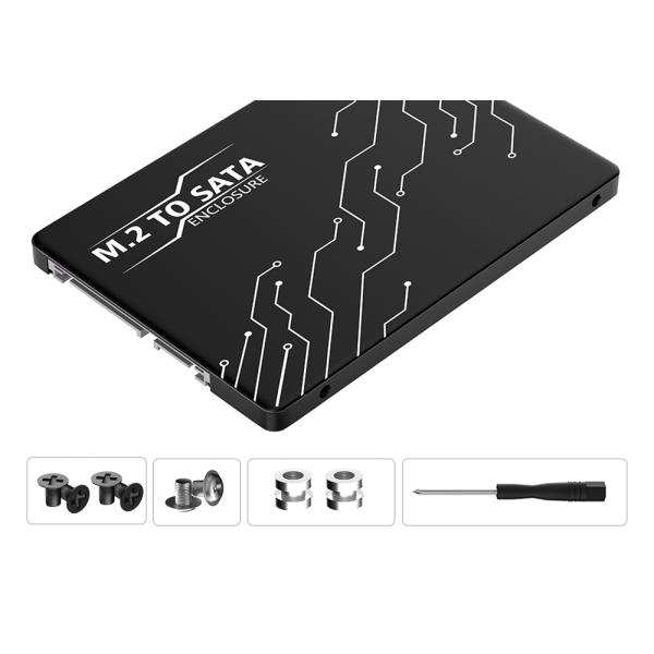 M.2 Key B to SATA III SSD Adapter for 2.5 Inch Enclosure
