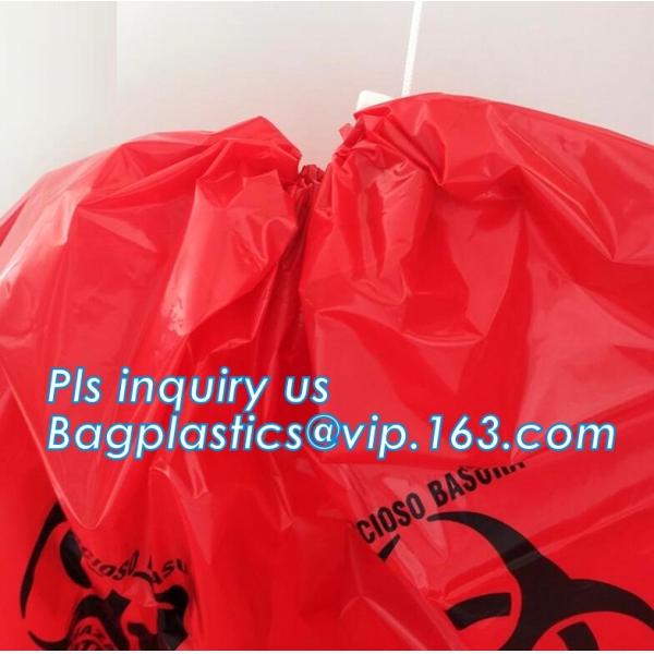 Biohazardous Waste Bag Available in Different Size and Thickness, HDPE/LDPE/PP autoclave bags medical garbage bag for bi