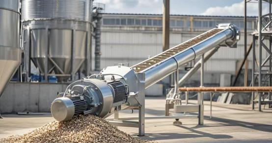 Screw Conveyer For Horizontal Or Inclined Conveying Of Materials Economical and durable