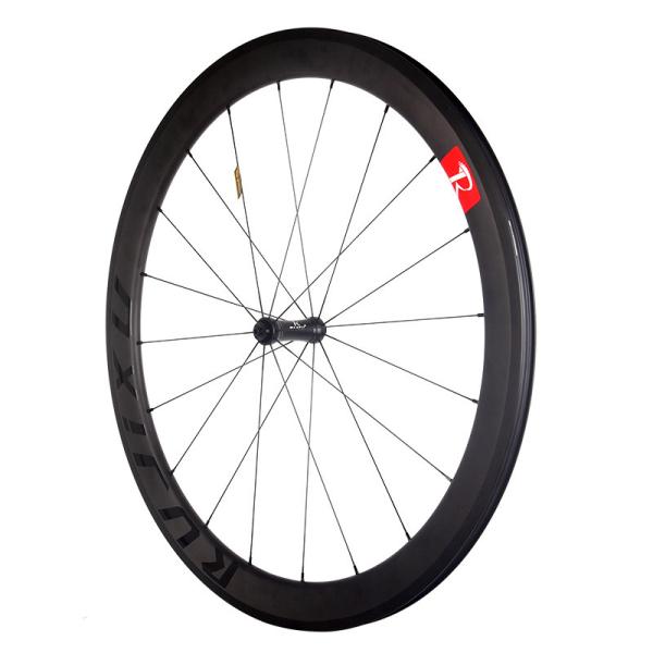 Clincher Tubeless Carbon Road Bike Wheelset 700c With V/C Brake And Carbon Rims
