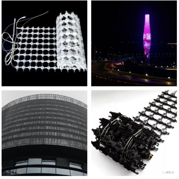 led mesh curtain p100mm