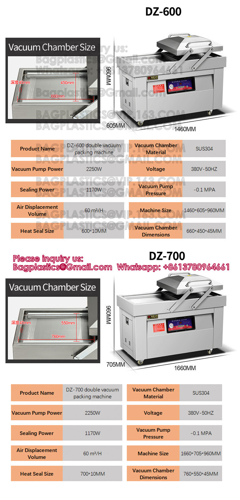 Vacuum Chamber Stainless Steel Automatic Vacuum Packer Sealing Machine Vacuum Packing Machine For Food Commercial