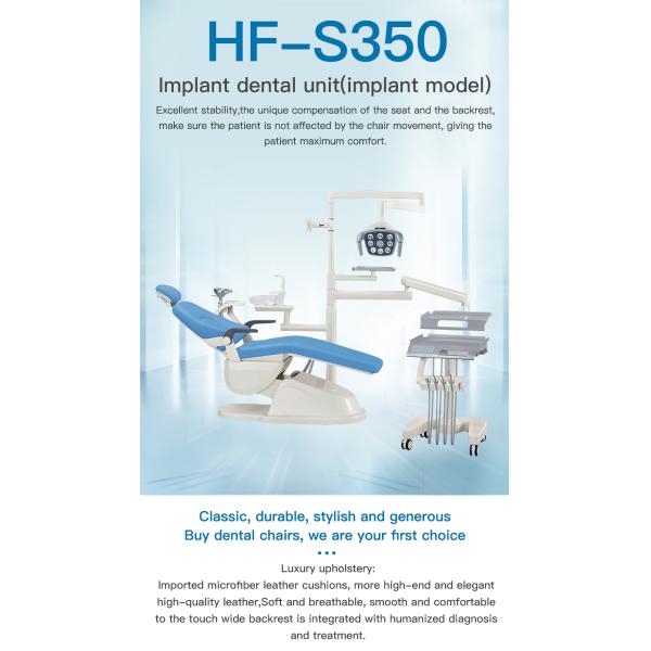 Sanitary Leather Cushion Rotatable Spittoon Dental Chair