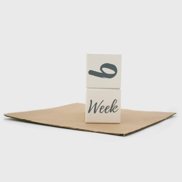 Wooden Baby Milestone Blocks for Newborn Infant Toddler Boy & Girl Baby