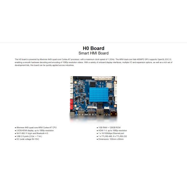 H0 Smart HMI Mainboard Allwinner A40i quad-core Cortex-A7 @1.2GHz Android 7.1