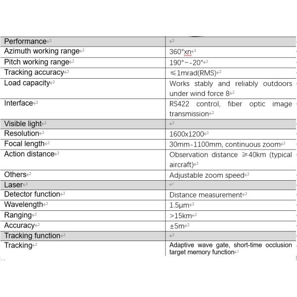 YZT-G1100 1100mm Ultra-long Focal Length High-definition Photoelectric Pod Visible Light Camera High Frequency Laser Rangefinder