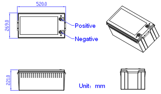 Professional 48V 75AH Floor Scrubber Battery With High Energy Density