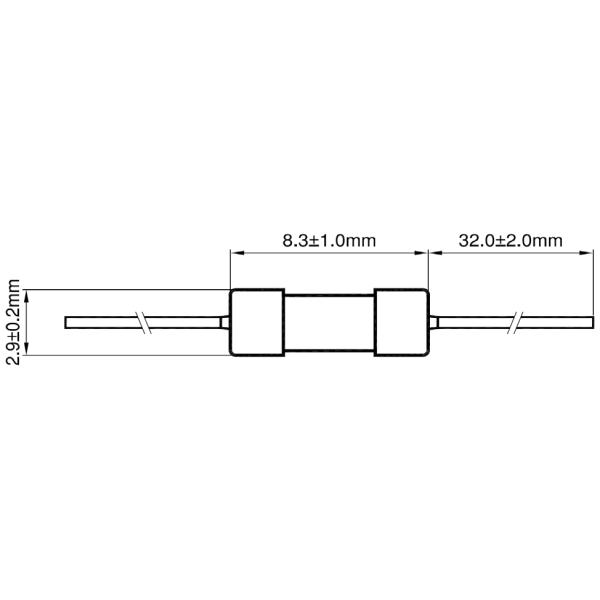 Customized PMU Subminiature Ceramic Tube Fuse 250V 1A 1.25A 1.6A 2A 2.5A 3A 3.15A 5A 6A 6.3A With Black Heat Shrink Tube