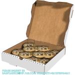 Kraft Corrugated Pizza Boxes BBQ Pattern Printing Cardboard Boxes Takeout