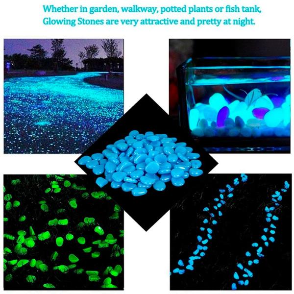 3mm Garden Decoration Resin Pebbles Luminous Stone