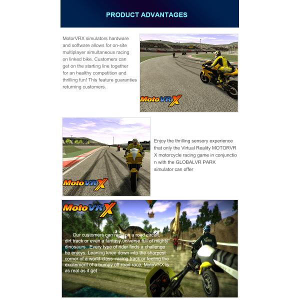 1500W Kids Motorcycle Simulator 3D Multiplayers With Galsses Optional Color