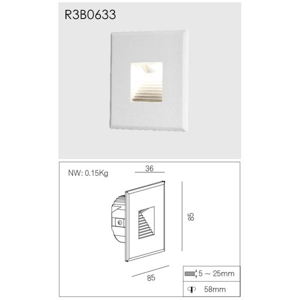 3W Low Power Consumption Indoor LED Step Light 3000k 700mA Interior LED Lights