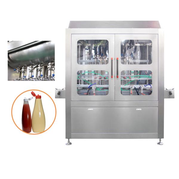 Piston Pump Mayonnaise Filling Machine Fully Automatic Commercial Sauce Making Packaging Machine