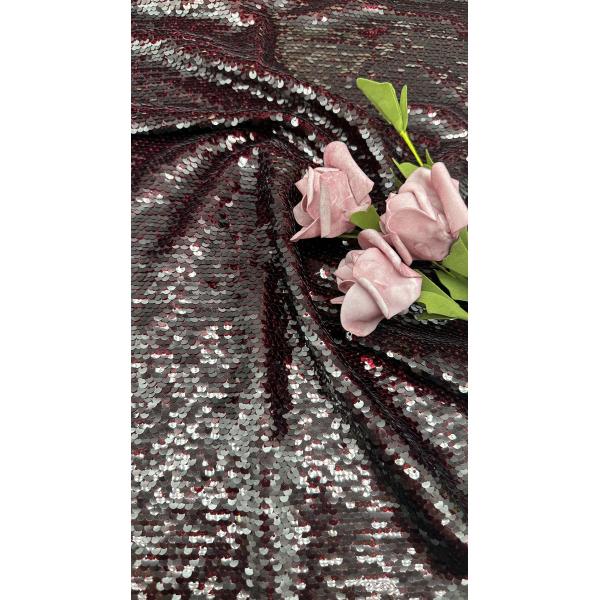 Luxury 100% Polyester Leafy Sequin Embroidery Fabric Shine Sequin Fabric
