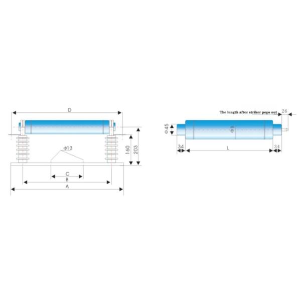 XRNM High Voltage Current Limiting Fuses 3.6kv 7.2kv 12kv 50kA For Motor Protection