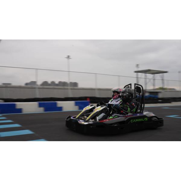 Amusement Park Children Go Kart Pro Racing Electric 48V With LED Light