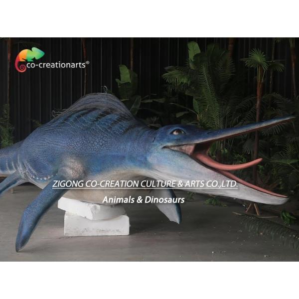 Handmade Mosasaur Fiberglass Statues For Outdoor Exhibition