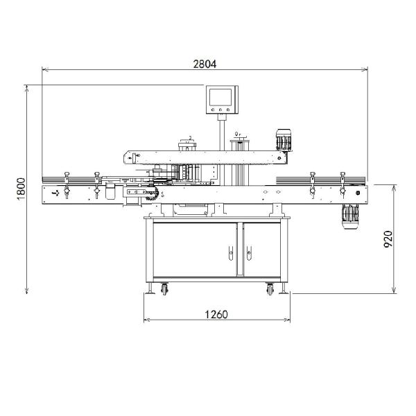 Glass Whiskey Square Bottle Side Labeling Machine Self Adhesive Sticker Assembly Line